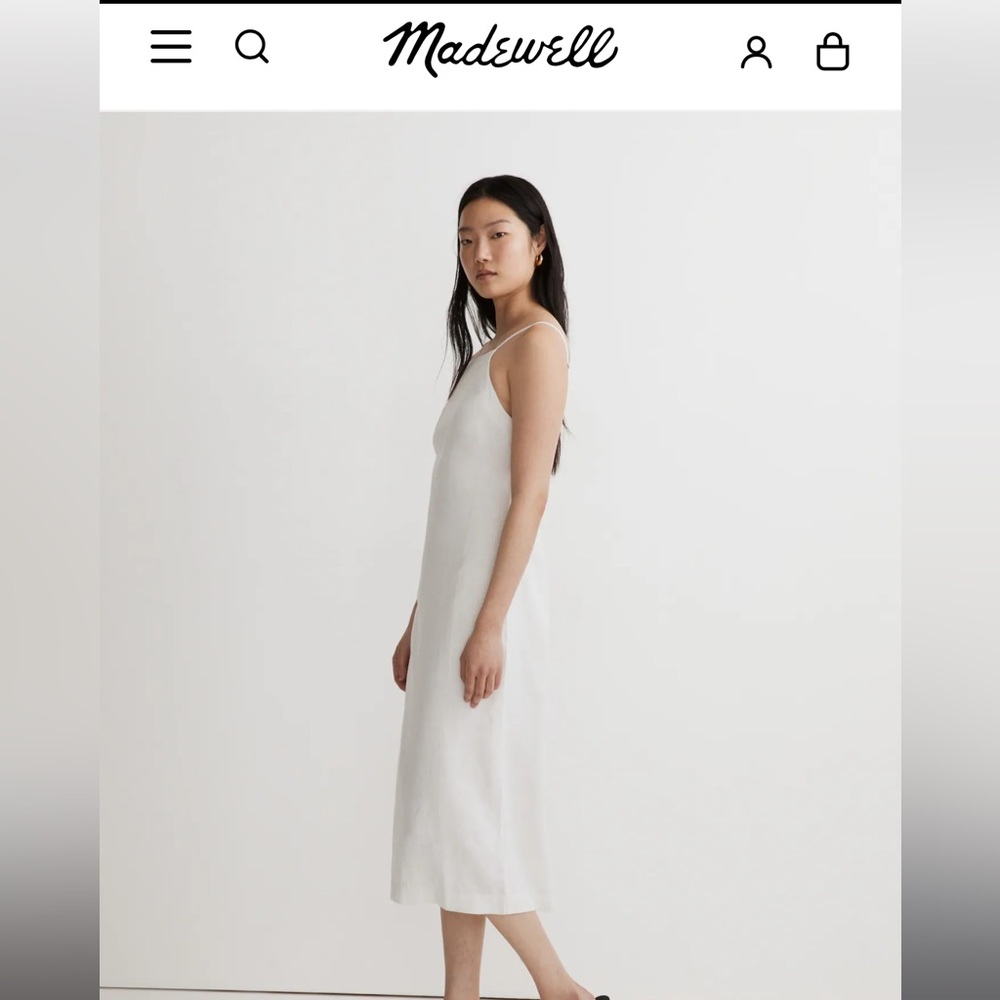 Madewell Goldie Linen Midi Dress